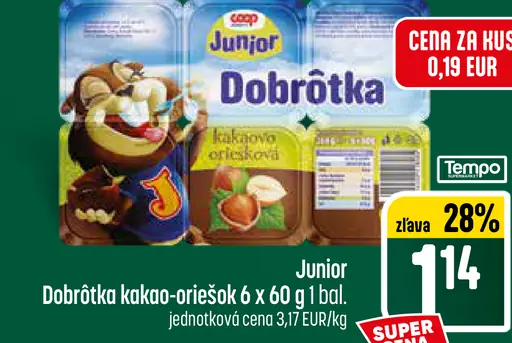 Coop Junior Dobrotka kakao-oriešok