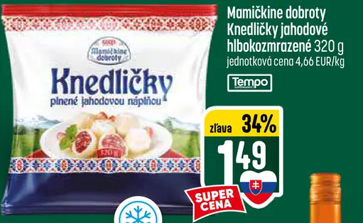 Mamičkine dobroty knedličky plnené jahodovou náplňou