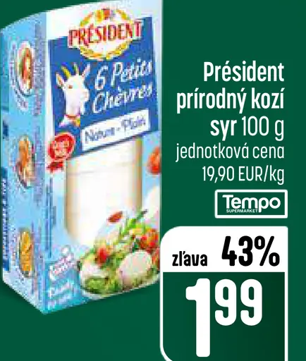 Président prírodný kozí syr
