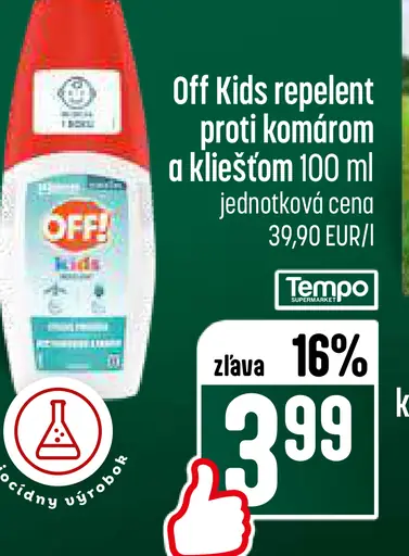 OFF! Kids repelent proti komárom a kliešťom