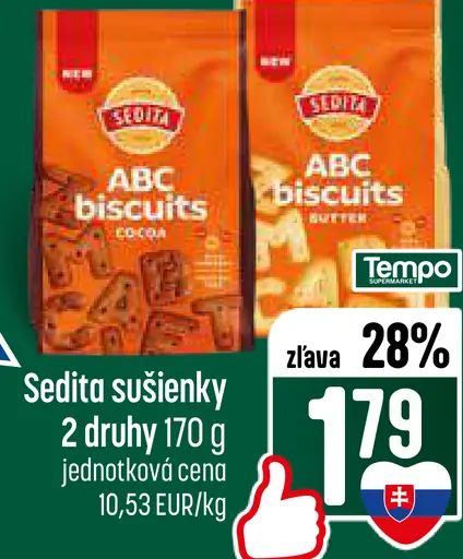 Sedita sušienky ABC biscuits