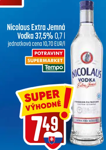 Nicolaus Extra jemná vodka 38%