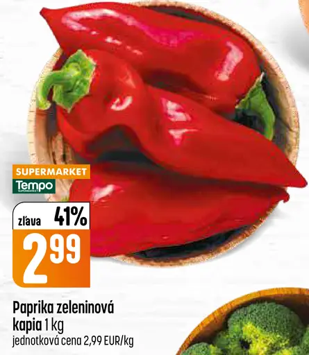 Tempo paprika zeleninová kápia