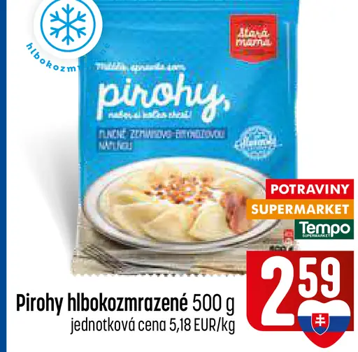 Pirohy hlboko zmrazené