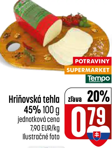 Hrivňovská tehla syr 45%