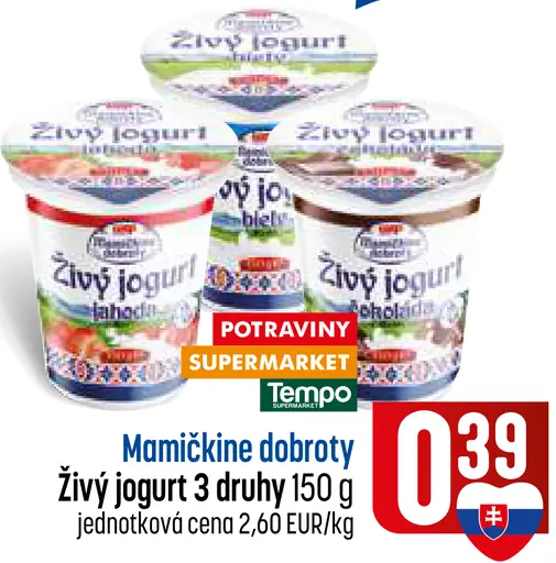 Mamičkina dobroty Živý jogurt 3 druhy
