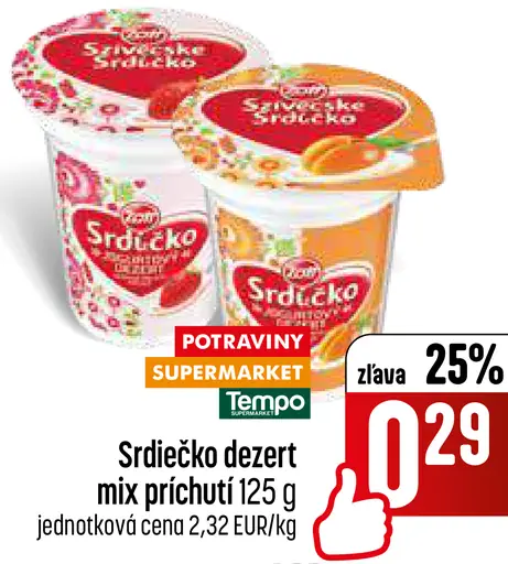 Srdečko dezert mix príchutí