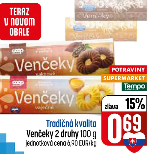 Coop Tradičná kvalita venčeky rôzne druhy