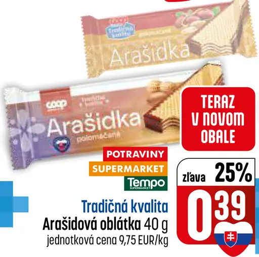 COOP Tradičná kvalita arašidová oblátka