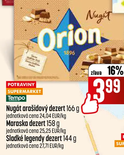 Orion Nugát arašidový dezert