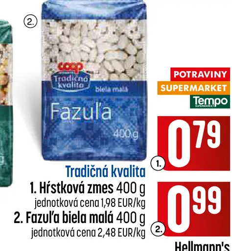 Coop Tradičná kvalita Fazuľa biela malá