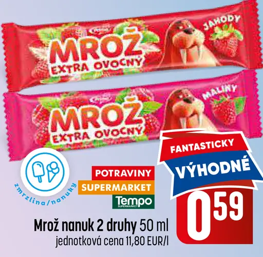 Mrož nanuk extra ovocný