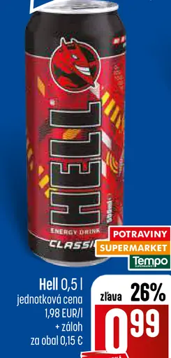 Hell Classic energetický nápoj
