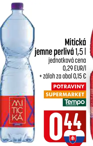 Mitická Prírodná minerálna voda perlivá