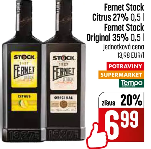 Fernet Stock Citrus Bylinný likér