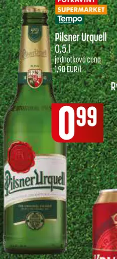 Pilsner Urquell pivo fľaša