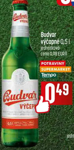 Budvar svetlé pivo fľaša