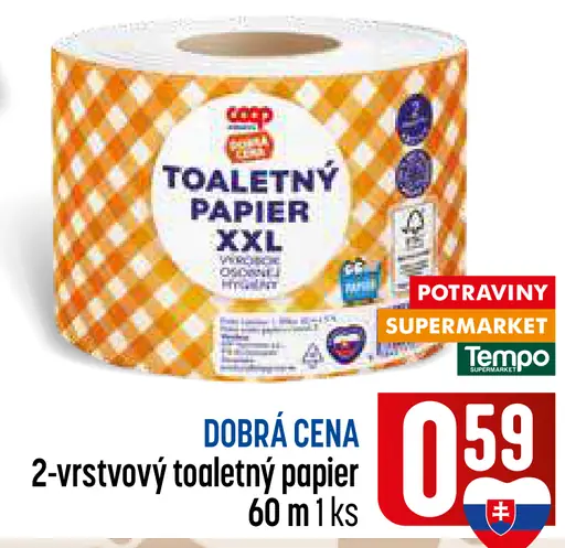Coop toaletný papier 2-vrstvový XXL