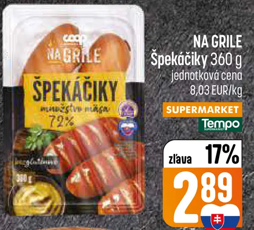 Coop Jednota Na grile Špekáčky