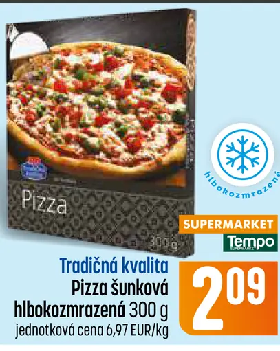 Tradícia kvalita Pizza šunková hlboko mrazená