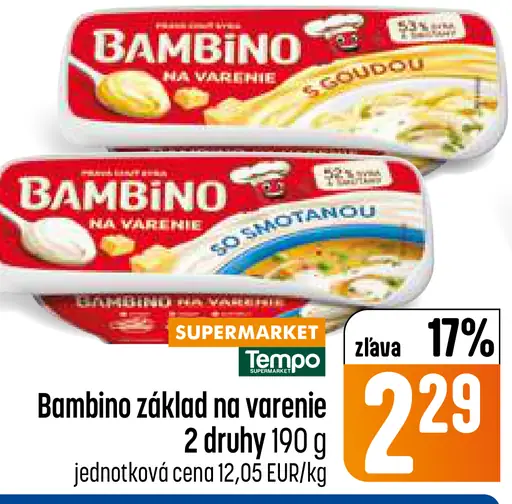 Bambino základ na varenie 2 druhy