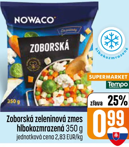 Nowaco Zoborská zeleninová zmes hlboko zmrazená