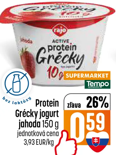 Rajo Active Protein Grécky typ jogurtu jahoda