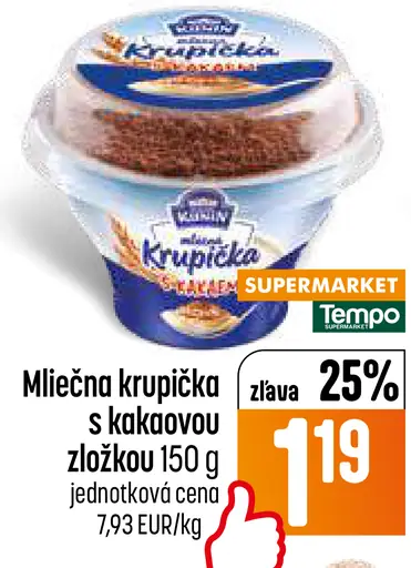 Mliečna krupička s kakaovou zložkou