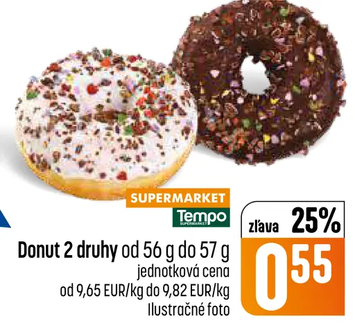 Donut čokoládový a biely zdobený