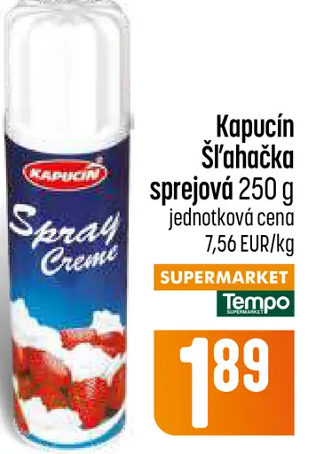 Kapucín Šľahačka v spreji