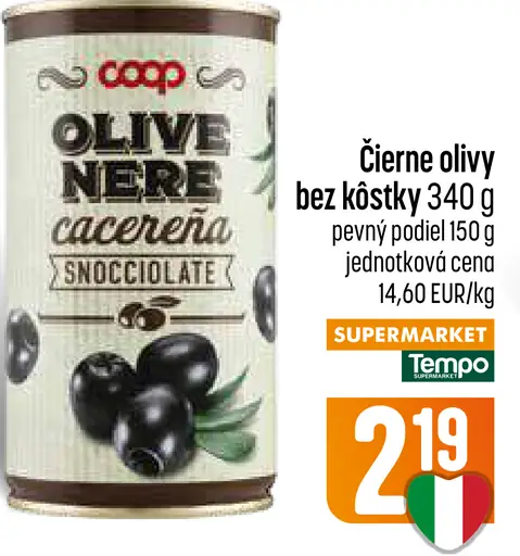 Coop Čierne olivy bez kôstky