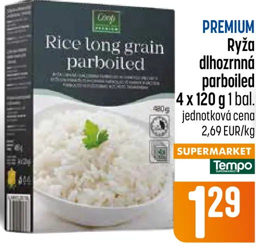 Premium Ryža dlhozrnná parboiled