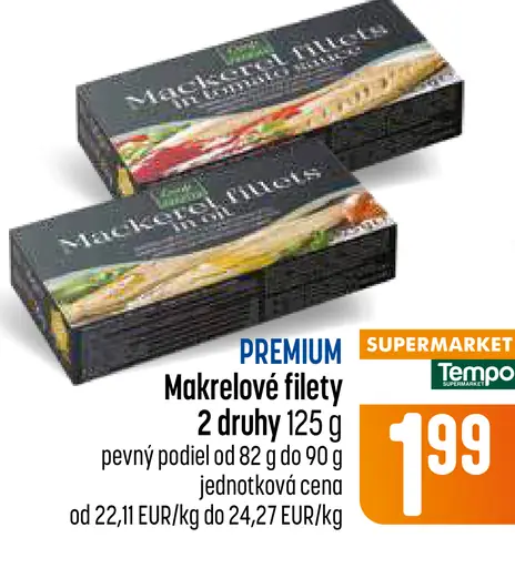 PREMIUM Makrelové filety