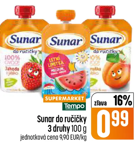Sunar do ručičky ovocná kapsička 3 druhy