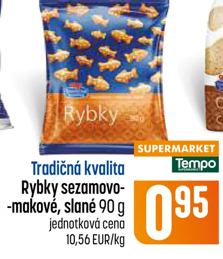 Tradičná kvalita Rybky sezamovo-makové, slané