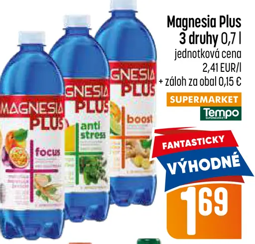 Magnesia Plus minerálna voda viac druhov