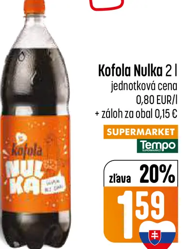 Kofola Nulka nízkokalorický nápoj