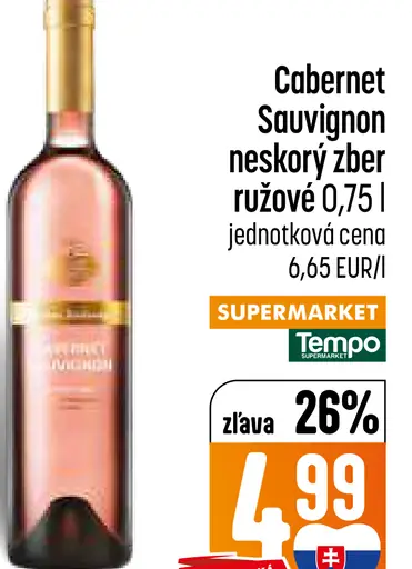 Cabernet Sauvignon neskorý zber ružové