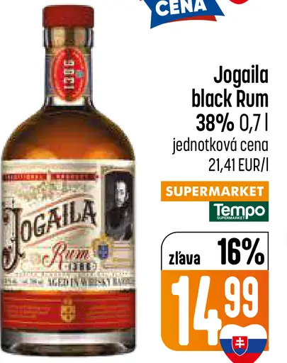 Jogaila Black Rum 38%
