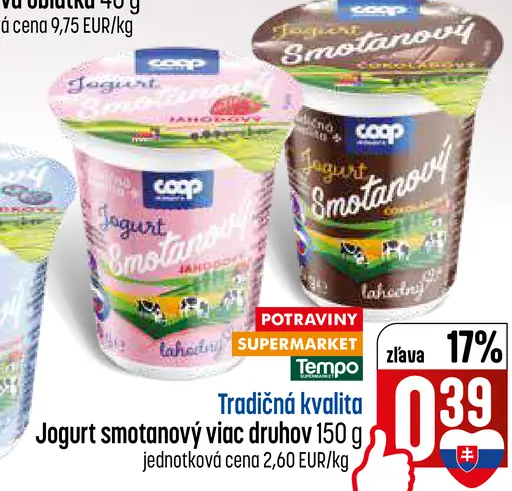 COOP Tradičná kvalita jogurt smotanový