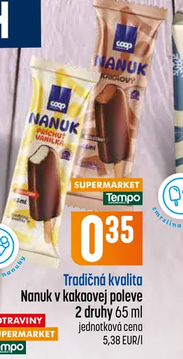 COOP Tradičná kvalita nanuk v kakaovej poleve