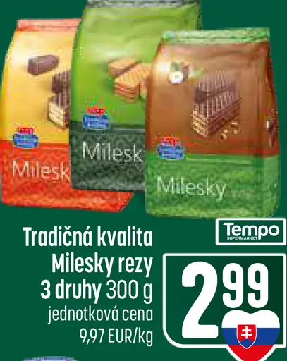 Milex Mliečne rezy 3 druhy
