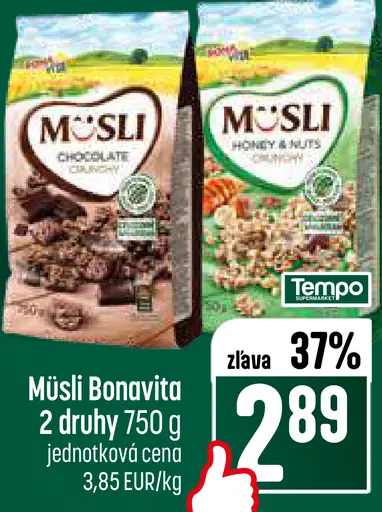 Bonavita Müsli 2 druhy
