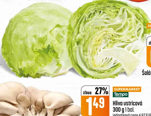 Hlíva ustricová 300 g balenie