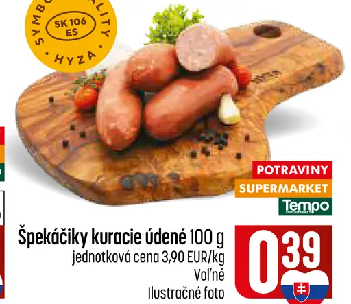 Špekáčiky kuracie údené