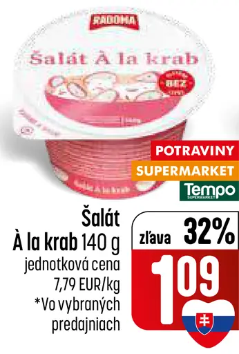 Paloma šalát À la krab