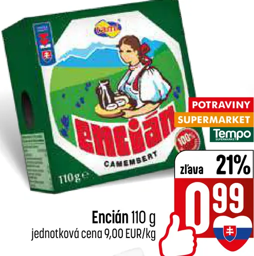 Encián camembert syr