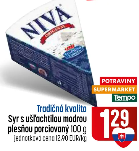 Niva syr s ušľachtilou plesňou modrou