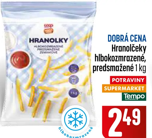 COOP hranolčeky hlboko mrazené predsmážané