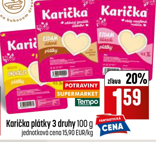 Karička plátky syr
